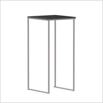 Stehtisch Manhattan schwarz 50 x 50 x 108 schraeg